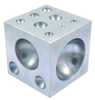 Precise 2" x 2" x 2" Dapping Block Square With Steel 4-40mm Cavities - 8606-3400