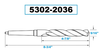 Precise 2MT High Speed Steel Taper Shank Drill, 9/16 X 4-7/8 X 8-3/4" - 5302-2036