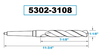 Precise 3MT High Speed Steel Taper Shank Drill, 1-1/8 X 7-1/8 X 11-3/4" - 5302-3108