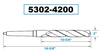 Precise 4MT High Speed Steel Taper Shank Drill, 2 X 10-5/8 X 16-5/8" - 5302-4200