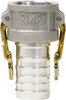Dixon Valve & Coupling 4" Cam & Groove Female Coupler Hose Shank Part C, Aluminum, 100 Max psi, for Suction & Discharge Hose 400-C-AL - 47038179