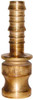 EVER-TITE Coupling 4" Cam & Groove Male Adapter Hose Shank Part E, Brass, 100 Max psi, for Suction & Discharge Hose 340EBR - 40653412