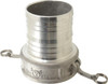 EVER-TITE Coupling 5" Cam & Groove Female Coupler Hose Shank Part C, Aluminum, 75 Max psi, for Suction & Discharge Hose 350CAL - 48482327