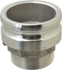 EVER-TITE Coupling 4" x 3" Cam & Groove Male Adapter Male NPT Thread Part F, Aluminum, 100 Max psi, for Suction & Discharge Hose 34030FAL - 48483531