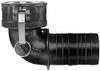 EVER-TITE Coupling 4" Cam & Groove Female Coupler Hose Shank, 90° Part C, Brass, 100 Max psi, for Suction & Discharge Hose 340C90BR - 48489124