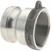 EVER-TITE Coupling 2" x 2" Cam & Groove Male Adapter Female NPT Thread Part A, Stainless Steel, 250 Max psi, for Suction & Discharge Hose 320ASS - 48492052