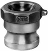EVER-TITE Coupling 6" x 6" Cam & Groove Male Adapter Female NPT Thread Part A, Stainless Steel, 75 Max psi, for Suction & Discharge Hose 360ASS - 48492094