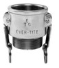EVER-TITE Coupling 4" x 4" Cam & Groove Female Coupler Male NPT Thread Part B, Stainless Steel, 100 Max psi, for Suction & Discharge Hose 340BSS - 48492193