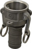 EVER-TITE Coupling 1-1/2" Cam & Groove Female Coupler Hose Shank Part C, Stainless Steel, 250 Max psi, for Suction & Discharge Hose 315CSS - 48492284