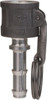 EVER-TITE Coupling 4" Cam & Groove Female Coupler Hose Shank Part C, Stainless Steel, 100 Max psi, for Suction & Discharge Hose 340CSS - 48492318