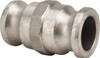 Value Collection 1-1/2" x 1-1/2" Cam & Groove Spool Adapter Aluminum, 1,000 Max psi, for Suction & Discharge Hose WS-HF-CAM-003 - 44794527