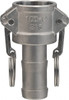 Value Collection 4" Cam & Groove Female Coupler Hose Shank Part C, Stainless Steel, 400 Max psi, for Suction & Discharge Hose WS-HF-CAM-004 - 44795029