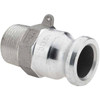Value Collection 1" Cam & Groove Male Adapter Male NPT Thread Part F, Aluminum, for Suction & Discharge Hose BD-13780 - 53583530