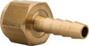 Dixon Valve & Coupling 3/8 NPSM Thread Hose Barb Gasket Seat x Female NPSM Swivel Connector 1/4" ID Hose, Brass 1260406C - 48757017