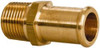 Parker Hannifin 3/8 NPT Thread Hose Barb x Male NPT Connector 5/8" ID Hose, Brass 68HB-10-6 - 01045095