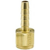 Parker Hannifin 1/4 NPSM Thread Hose Barb x Female Swivel Ball-End Connector 5/16" ID Hose x 0.353" OD Hose, Brass MSC128HBLSV-5-4 - 01045707