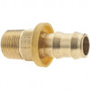 Parker Hannifin 1/2" ID 3/8-18 MNPTF Barbed Push On Male Fitting Brass PP-00025 - 70907530