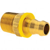 Value Collection 1/2" ID 1/2 NPT Barbed Push On Male Fitting Brass BD-11712-1 - 53580221