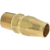 Coilhose Pneumatics 1/4 NPT, Brass Reusable Hose Male Rigid 1/4" Hose ID x 3/8" Hose OD PRM0404 - 48660153