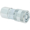 Parker Hannifin 1/2-14 NPSF Steel Hydraulic Hose Coupler -6 Hose Size, 3/8" Hose Diam BD-FF-371-8FP-1 - 03399938