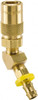 Parker Hannifin Nonthreaded Brass Hydraulic Hose Push-Lok Hose Barb Coupler & 45° Fitting 200 psi, 3 GPM, 3/8" Hose Diam, Series Moldmate PC226-BP - 04086179