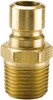 Parker Hannifin 1/4 NPTF Brass Hydraulic Hose Male Pipe Thread Nipple 200 psi, 3 GPM, Series Moldmate PN252 - 04400651