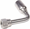 Parker Hannifin 7/16-20 Female JIC Steel Hydraulic Hose Female JIC Swivel & 90° Elbow & Long Drop 6,000 psi, -4 Hose Size, 1/4" Hose Diam, Series 56 14156-4-4 - 44035996