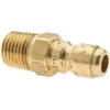 Parker Hannifin 1/4-18 NPTF Brass Hydraulic Hose Coupler -4 Hose Size, 1/4" Hose Diam BST-N2M-787 - 52677796