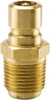 Parker Hannifin 3/8 NPTF Brass Hydraulic Hose Male Pipe Thread Nipple 200 psi, 6 GPM, Series Moldmate BPV353 - 60964871