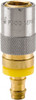 Parker Hannifin Nonthreaded Brass Hydraulic Hose Push-Lok Hose Barb Coupler & Straight Fitting 200 psi, 6 GPM, 3/8" Hose Diam, Series Moldmate PC306V-BP - 60965142