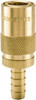 Parker Hannifin Nonthreaded Brass Hydraulic Hose Hose Barb Coupler & Straight Fitting 200 psi, 6 GPM, 1/2" Hose Diam, Series Moldmate PC308 - 70130422