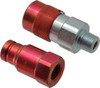 Value Collection 3/8 NPTF Steel Hydraulic Hose Flush Face Coupler Set PS-MH-HPC1-036 - 59755132