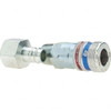 Dynabrade 2 Piece 1/2" Body 1/2 NPT 150 psi Brass/Steel Industrial Pneumatic Coupling Plug Set Contains 1 Male Coupler, 1 Female Connector 98276 - 52262482