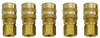 Value Collection 5 Piece 1/4" Body 1/4 NPT 145 psi ARO Pneumatic Coupling Plug Set Contains 5 Female Couplers 2321572511JP - 72476310