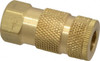 Coilhose Pneumatics 3/8 Female NPT ARO Pneumatic Hose Coupler Brass, 1/4" Body Diam 141 - 79800041