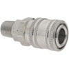 Parker Hannifin 1/4-18 NPTF Industrial Pneumatic Hose Coupler Stainless Steel, 1/4" Body Diam BD-S22-1 - 45654738