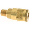 Parker Hannifin 1/4-18 Male NPTF Tru-Flate Automotive Pneumatic Hose Coupler Brass, 1/4" Body Diam B12-787 - 61484580