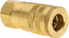 Parker Hannifin 3/8-18 Female NPTF Industrial Pneumatic Hose Coupler Brass, 1/4" Body Diam B23E-787 - 61496188