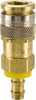 Parker Hannifin Push-Lok Hose Barb European High Flow Pneumatic Hose Coupler Brass, 3/8" Body Diam, 3/8" Hose ID RF-371-6PL - 77186146