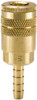 Parker Hannifin Hose Barb Industrial Pneumatic Hose Coupler Brass, 1/4" Body Diam, 3/8" Hose ID B20-5B - 84930684