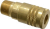 Parker Hannifin 3/8-18 Male NPT ARO Pneumatic Hose Coupler Brass, 1/4" Body Diam B52E - 84931393