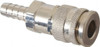 Parker Hannifin Hose Barb European High Flow Pneumatic Hose Coupler Brass, 1/4" Body Diam, 3/8" Hose ID RF-251-6HB - 84931575
