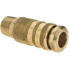 Value Collection 3/8 Pipe Thread Acme Pneumatic Hose Coupler Brass, 1/4" Body Diam BD-KP9736 - 53603346