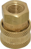 Value Collection 1/4 Female NPT Pneumatic Hose Quick Connect Socket Brass, 7/8" Body Diam, 1/4" Hose ID W04-24221-A - 74096751