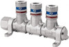 CEJN 1/2" Inlet, 1/4" Outlet Manifold 5-3/4" Long x 2.28" Wide x 2.7" High, 0.245" Mount Hole, 212°F Max, 230 Max PSI, 1 Inlet Port, 3 Outlet Ports 19-902-9203-NPT - 31057946