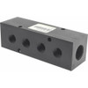 Made in USA 1/2" Inlet, 1/4" Outlet Manifold 4-3/4" Long x 1-1/2" Wide x 1-1/2" High, 0.2" Mount Hole, 2 Inlet Ports, 4 Outlet Ports PCM30-250-04B - 06429443