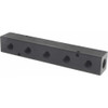 Made in USA 3/8" Inlet, 1/4" Outlet Manifold 7-3/4" Long x 1-1/4" Wide x 1-1/4" High, 0.2" Mount Hole, 2 Inlet Ports, 5 Outlet Ports PCM20-250-05BW - 06429583