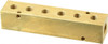 Made in USA 1/4" Inlet, 1/8" Outlet Manifold 4-3/4" Long x 1" Wide x 1" High, 0.17" Mount Hole, 2 Inlet Ports, 6 Outlet Ports BR06M100 - 78009487