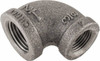 B&K Mueller Size 1/2 x 3/8", Class 150, Malleable Iron Black Pipe 90° Reducing Elbow 150 psi, Threaded End Connection 520-132HN - 62148556