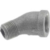 B&K Mueller Size 3/8", Class 150, Malleable Iron Black Pipe 45° Street Elbow 150 psi, Threaded End Connection 520-502HC - 62148887